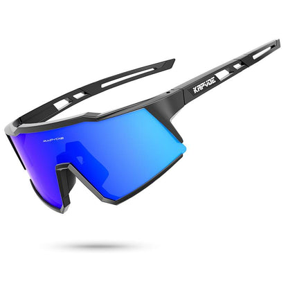 KAPVOE Polarized Cycling Glasses with 4 Interchangeable Lenses TR90 Sports Sunglasses Women Men Running MTB Bike