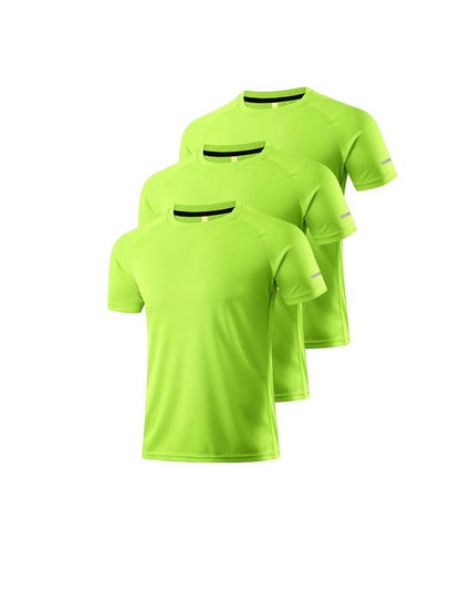Men'S Loose Solid round Neck Sports Tee, Breathable Comfortable Short Sleeve T-Shirt, Summer Athletic Running Tee, Sport & Outdoor Clothing for Men