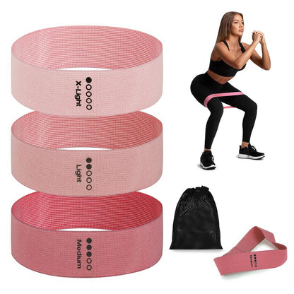 Summer Sports Exercise Resistance Loop Band Set, 3Pcs Elastic Squat Resistance Band, Workout Equipment, Yoga Stretch Strap, Leg Trainer, Gym Exercise Equipment for Spring Home Workout, Gymtok