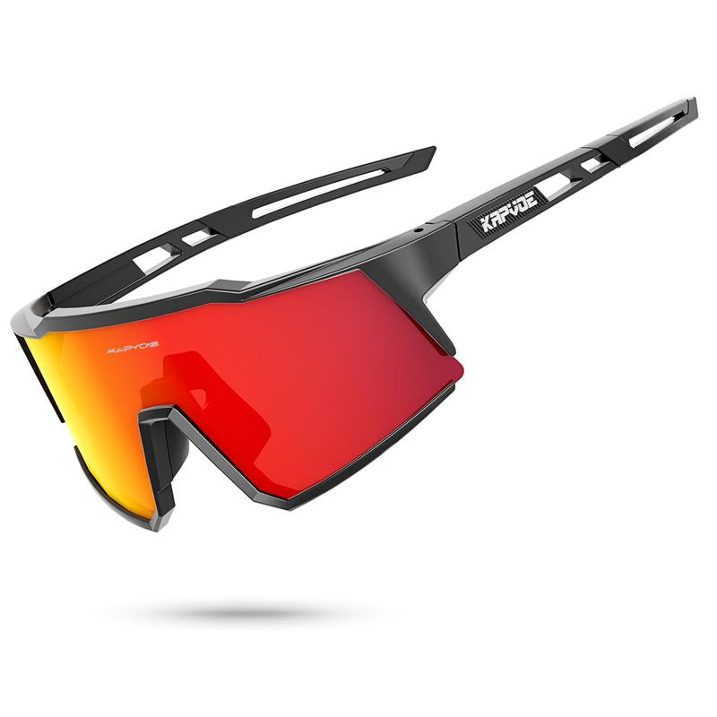 KAPVOE Polarized Cycling Glasses with 4 Interchangeable Lenses TR90 Sports Sunglasses Women Men Running MTB Bike