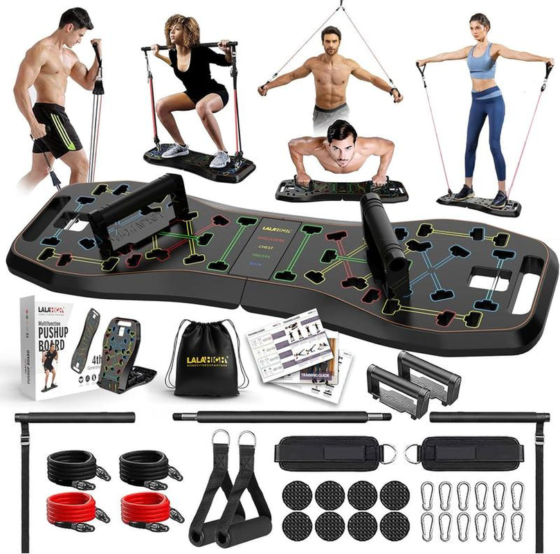 LALAHIGH Portable Home Gym-16 PCS, Fitness Equipment for Men and Women